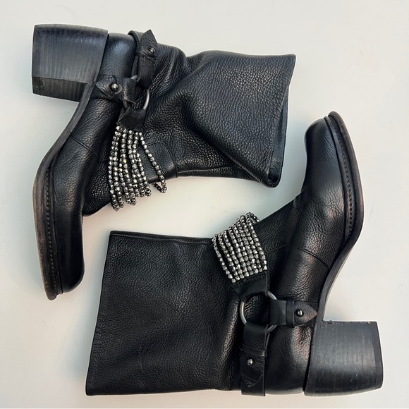 Vera Wang Natasha Moto Boots with Jeweled Detail, Size 8 - Picture 2 of 6